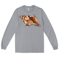 Heather Grey sea   shell Long Sleeve Tee - BarkalooDesign