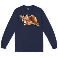 Navy sea   shell Long Sleeve Tee - BarkalooDesign