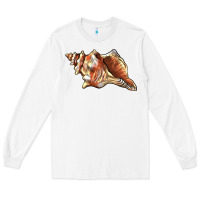 White sea   shell Long Sleeve Tee - BarkalooDesign