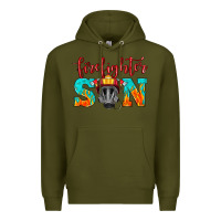 Army Green firefighter son boy Premium Hoodie - HRA Design Shop