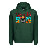 Sports Green firefighter son boy Premium Hoodie - HRA Design Shop