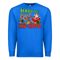 True Royal happ yee haw lidays Premium Sweatshirt - MaliasSmallBusiness