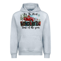 Heather Grey It's The Most Wonderful Time Of The Year Urban Hoodie - FaDigitalArtStudio