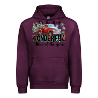 Mauve Wine It's The Most Wonderful Time Of The Year Urban Hoodie - FaDigitalArtStudio