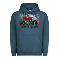 Pigment Midnight Navy It's The Most Wonderful Time Of The Year Urban Hoodie - FaDigitalArtStudio