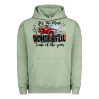 Pigment Oil Green It's The Most Wonderful Time Of The Year Urban Hoodie - FaDigitalArtStudio