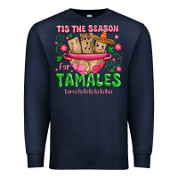 Navy tis the season for tamales tama la la la Premium Sweatshirt - MaliasSmallBusiness