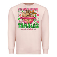 Pale Pink tis the season for tamales tama la la la Premium Sweatshirt - MaliasSmallBusiness