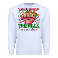 White tis the season for tamales tama la la la Premium Sweatshirt - MaliasSmallBusiness