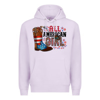 Lilac all american girl Premium Hoodie - RacoonDesign