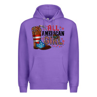 Purple all american girl Premium Hoodie - RacoonDesign