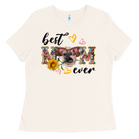 Bone best mom ever with cow Ladies Tee - Artiststas
