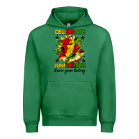 Emerald celebrate juneteenth know your history Urban Hoodie - HRA Design Shop