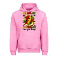 Fuchsia Pink celebrate juneteenth know your history Urban Hoodie - HRA Design Shop