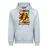 Heather Grey celebrate juneteenth know your history Urban Hoodie - HRA Design Shop