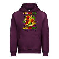 Mauve Wine celebrate juneteenth know your history Urban Hoodie - HRA Design Shop