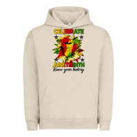 Pigment French Oak celebrate juneteenth know your history Urban Hoodie - HRA Design Shop