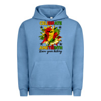 Pigment Pebble Blue celebrate juneteenth know your history Urban Hoodie - HRA Design Shop