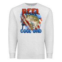 Oatmeal Heather reel cool dad Premium Sweatshirt - MaliasSmallBusiness