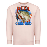 Pale Pink reel cool dad Premium Sweatshirt - MaliasSmallBusiness