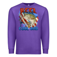 Purple reel cool dad Premium Sweatshirt - MaliasSmallBusiness