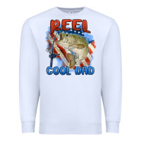 White reel cool dad Premium Sweatshirt - MaliasSmallBusiness