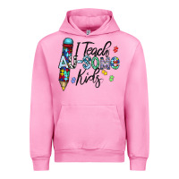 Fuchsia Pink i teach au some kids Urban Hoodie - CowhideDigitalArt