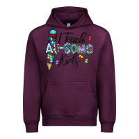 Mauve Wine i teach au some kids Urban Hoodie - CowhideDigitalArt