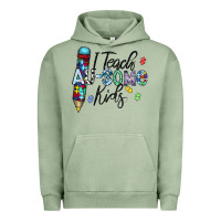 Pigment Oil Green i teach au some kids Urban Hoodie - CowhideDigitalArt