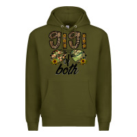 Army Green gigi of both Premium Hoodie - CowhideDigitalArt