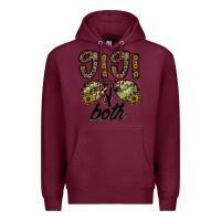 Burgundy gigi of both Premium Hoodie - CowhideDigitalArt