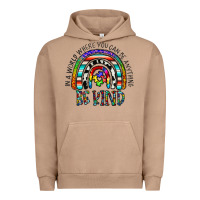 Pigment Burro in a world where you can be anything be kind Urban Hoodie - CowhideDigitalArt