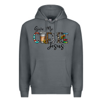 Rock give me coffee jesus Premium Hoodie - CowhideDigitalArt