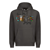 Smoke give me coffee jesus Premium Hoodie - CowhideDigitalArt