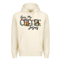 Tofu give me coffee jesus Premium Hoodie - CowhideDigitalArt