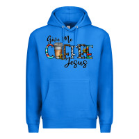 True Royal give me coffee jesus Premium Hoodie - CowhideDigitalArt