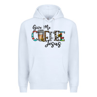 White give me coffee jesus Premium Hoodie - CowhideDigitalArt