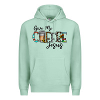 Seafoam give me coffee jesus Premium Hoodie - CowhideDigitalArt