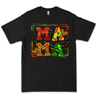 Black juneteenth leopard frame mama Mother's Day Premium Tee - LillyAllenDesigns