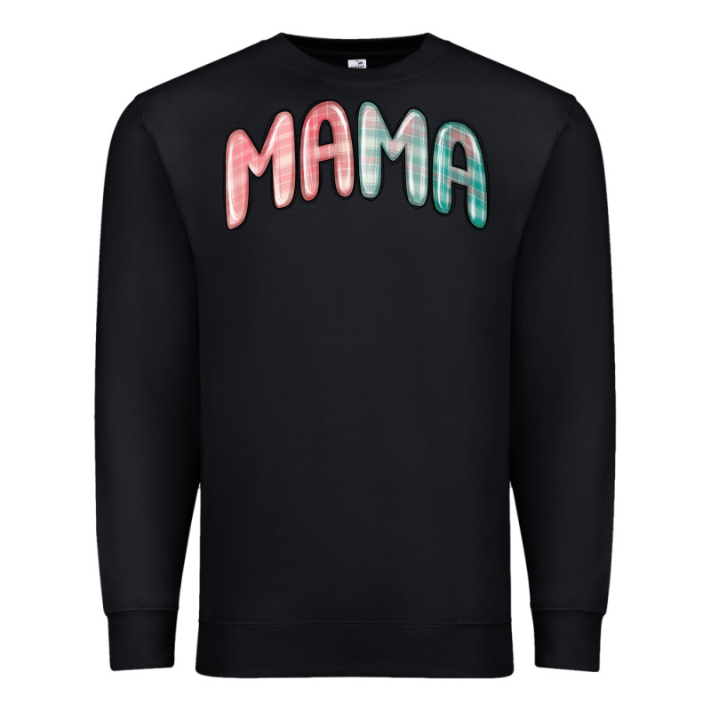Mama Christmas Plaid Premium Sweatshirt by MaliasSmallBusiness | Teevron