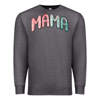 Charcoal Heather mama christmas plaid Premium Sweatshirt - MaliasSmallBusiness