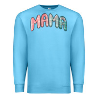 Ocean Blue mama christmas plaid Premium Sweatshirt - MaliasSmallBusiness