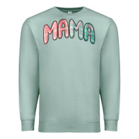 Seafoam mama christmas plaid Premium Sweatshirt - MaliasSmallBusiness