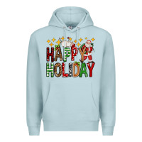 Blue Mist happy holiday christmas Premium Hoodie - FaDigitalArtStudio