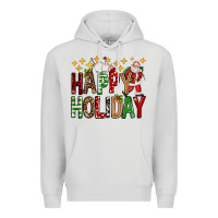 Dove Grey happy holiday christmas Premium Hoodie - FaDigitalArtStudio