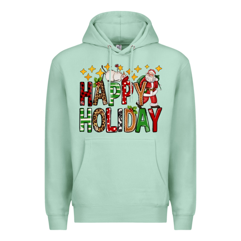 Happy Holiday Christmas Premium Hoodie by FaDigitalArtStudio | Teevron