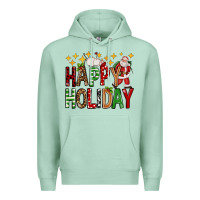 Seafoam happy holiday christmas Premium Hoodie - FaDigitalArtStudio