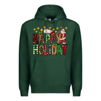 Sports Green happy holiday christmas Premium Hoodie - FaDigitalArtStudio