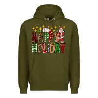 Army Green happy holiday christmas Premium Hoodie - FaDigitalArtStudio