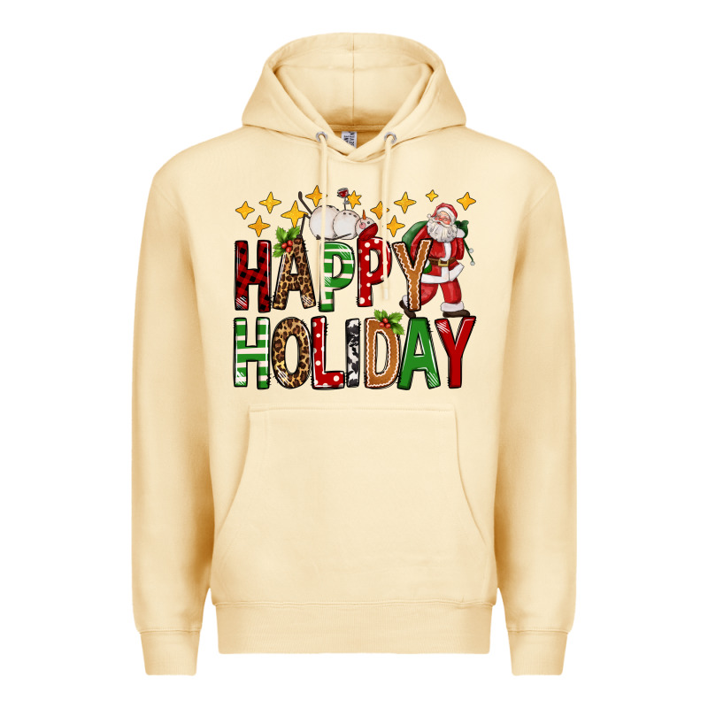 Happy Holiday Christmas Premium Hoodie by FaDigitalArtStudio | Teevron